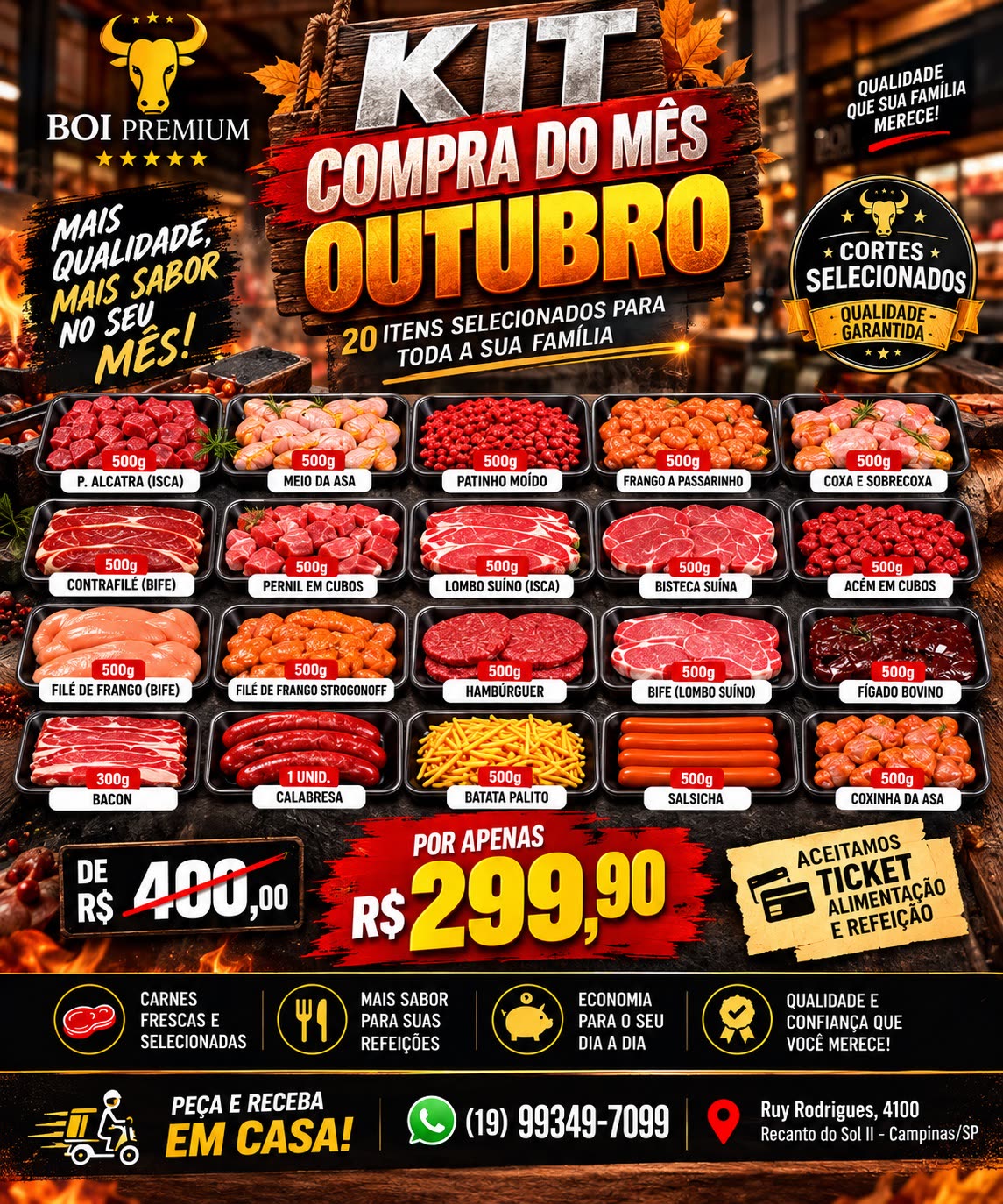 Kit Compra do Mês Outubro por R$ 299,90