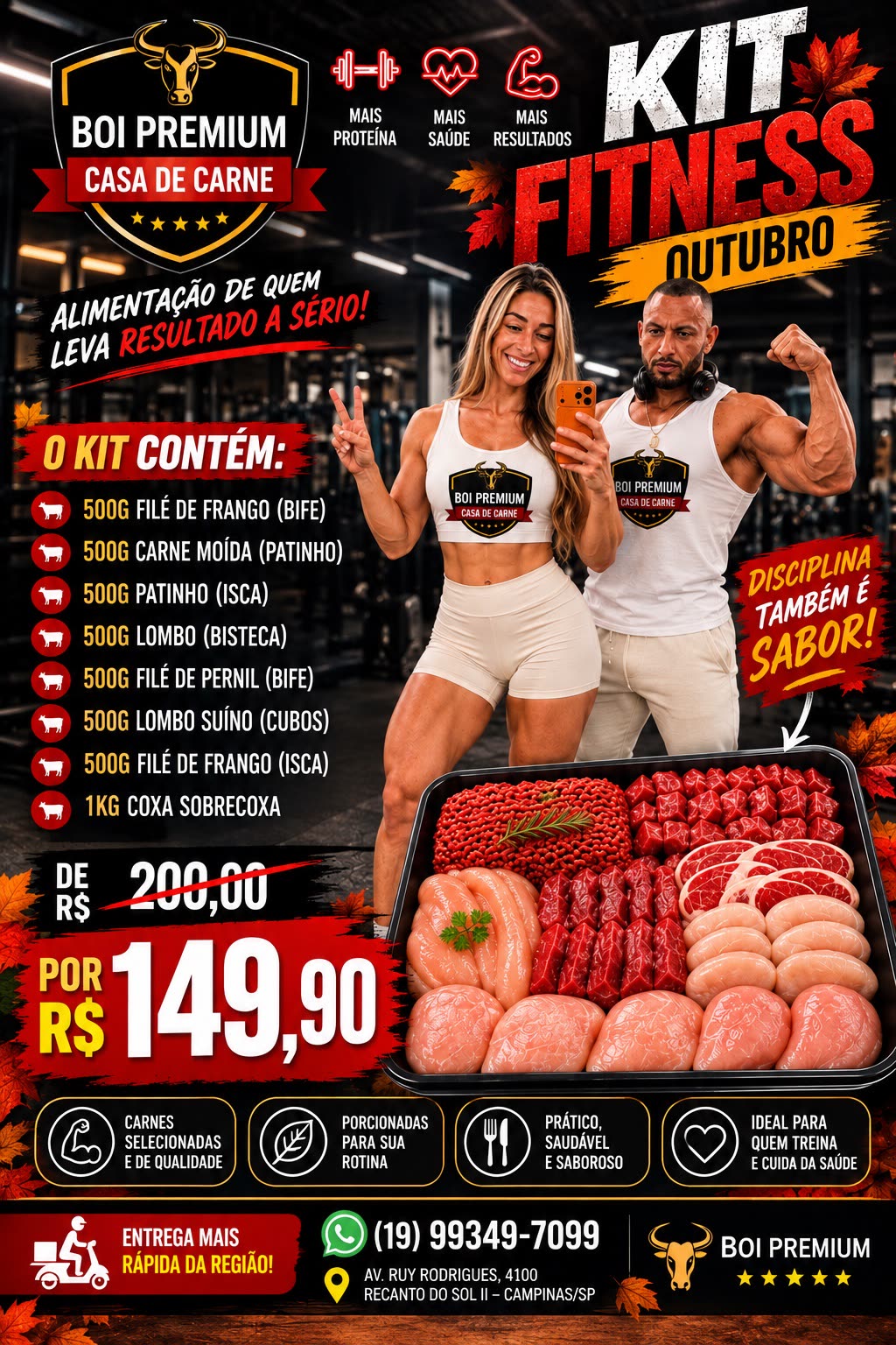 Kit Fitness Outubro por R$ 149,90